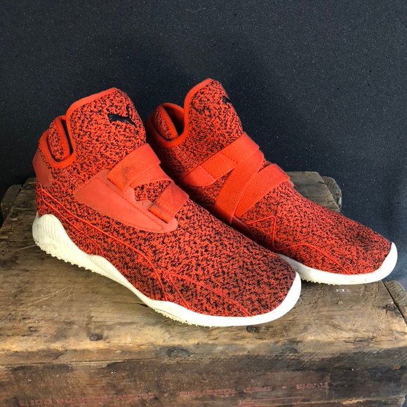 orange puma basketball shoes